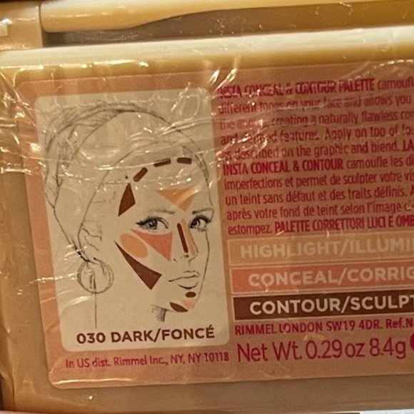 Rimmel Insta Flawless Insta Conceal and Contour Palette, Dark, 0.25 Ounce - Picture 3 of 3